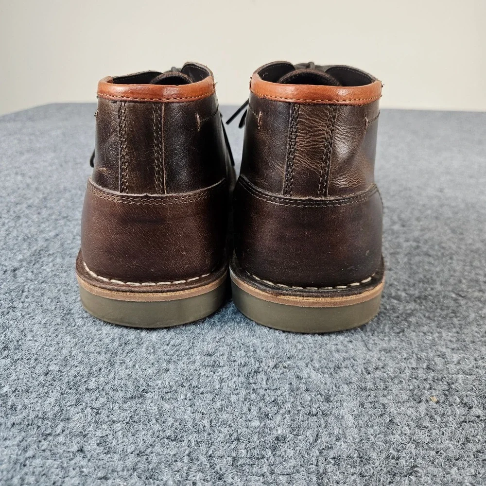 Steve Madden Mens P-IVON 983 Dark Brown Leather Chukka Boots‎ Size 10